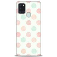 Samsung Galaxy A21S Kılıf HD Baskılı Kılıf - Blue Pink + Tam Ekran Koruyucu