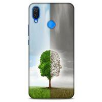 Huawei Psmart 2019 Kılıf Depresyon (35) Fit Design Kılıf Toz Pembe Lacivert