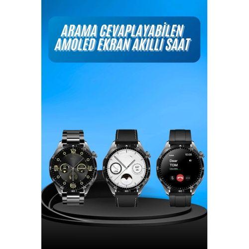 Amoled Ekran 3 Kordonlu Akıllı Saat 5.0 Bluetooth Bağlantılı Android Ve İos Uyumlu