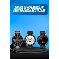 Amoled Ekran 3 Kordonlu Akıllı Saat 5.0 Bluetooth Bağlantılı Android Ve İos Uyumlu