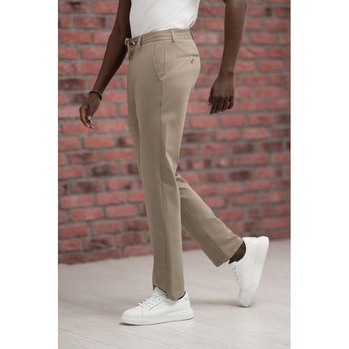 Regular Fit Likralı Penye Kumaş Beli İplikli Ve Lastikli Jogger Pantolon