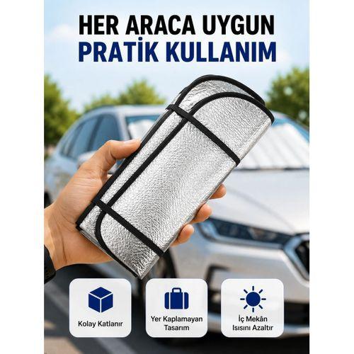 Araç Ön Cam Güneşlik Isı Yalıtımlı Katlanabilir Model Renault Megane Honda Civic Opel Astra Ford Focus