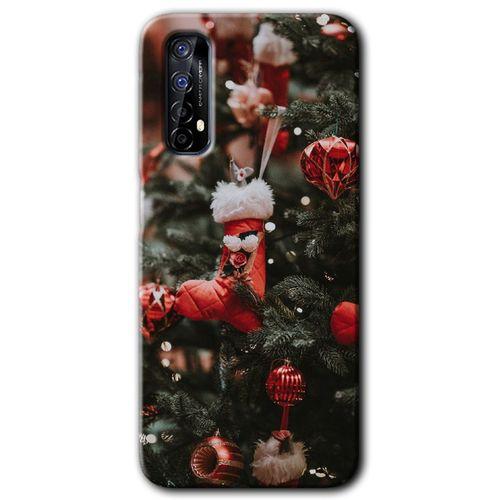 MRCİLETİSİM Realme 7 Kılıf Baskılı Kapak - Happy New Year + 5D Tam Kaplayan Cam