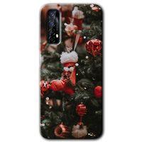 MRCİLETİSİM Realme 7 Kılıf Baskılı Kapak - Happy New Year + 5D Tam Kaplayan Cam