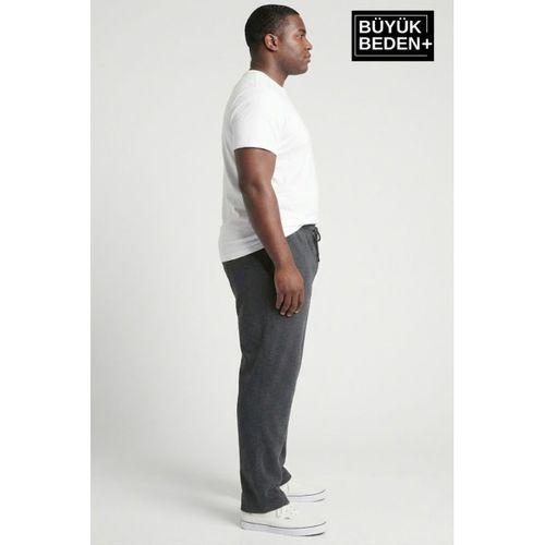 Erkek Büyük Beden BROOKLYN 1970 Baskılı Paça Reçme İnce Eşofman Altı SPR26EA952-3