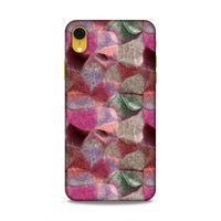 Apple iPhone XR Uyumlu Kılıf Romans (30) Silicone Case Pembe Yeşil