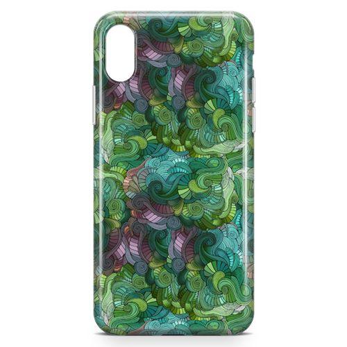 Apple iPhone X Kılıf Sarmal Girdap Arka Kapak Koruma Desenli Full Koruyucu