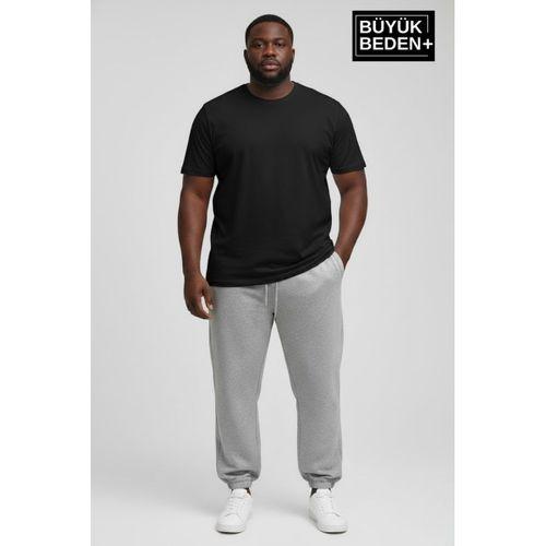 Erkek Büyük Beden Paça Lastikli İki İplik Rahat Kalıp ince Eşofman Altı SPR26BEA951