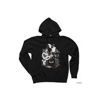 Ikizler Burcu Gothic Siyah Kapşonlu Sweatshirt Hoodie