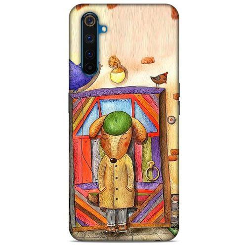 Oppo Realme 6 Pro Kılıf Depresyon (27) Tasarımlı Kılıf Turkuaz Siyah