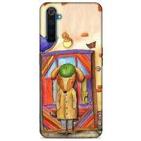 Oppo Realme 6 Pro Kılıf Depresyon (27) Tasarımlı Kılıf Turkuaz Siyah