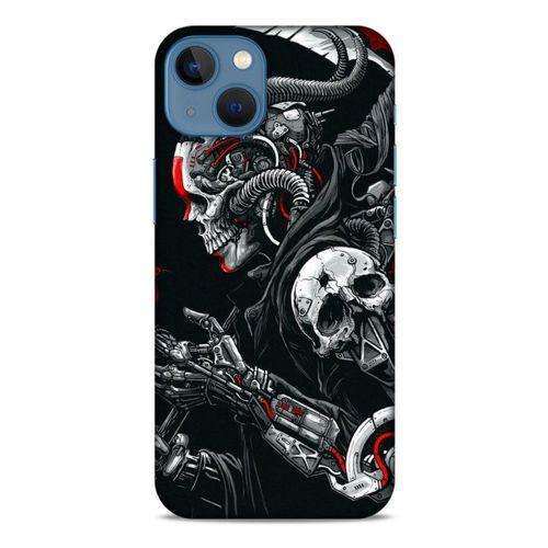 Apple iPhone 13 Mini Uyumlu Kılıf Motorsiklet (23) Ultra Koruma Kılıfı Kurukafa