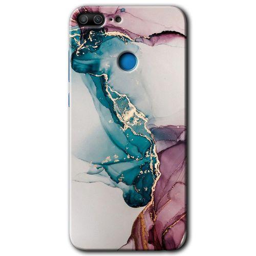 Potkal Hediye Fabrikası Honor 9 Lite Kılıf HD Desen Baskılı Arka Kapak - Liquid Mermer