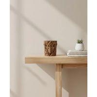 3d Doğal Ahşap Görünümlü Yüz Detaylı Dekoratif Vazo Sanat Tasarım