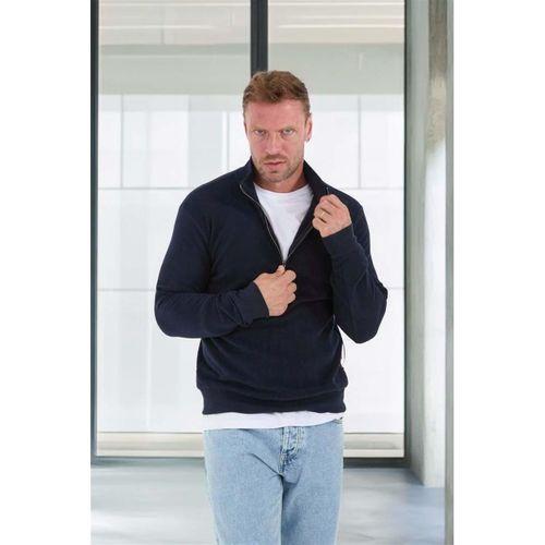 Selanik Örme Yarım Fermuar Erkek Sweatshirt - Lacivert