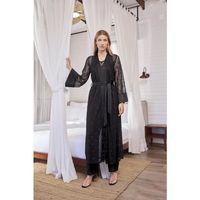 Uzun Kollu Dantelli Ve Kuşaklı Sabahlık