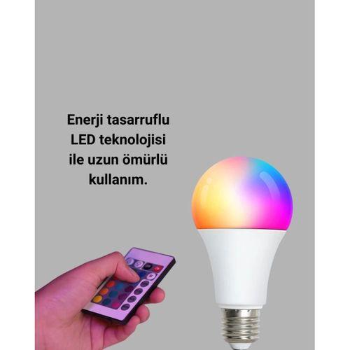 Rgb Uzaktan Kumandalı Led Ampul 16 Renk Dekoratif Aydınlatma