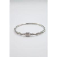 Taşlı Vip Bilezik - Gümüş