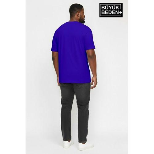 Büyük Beden Erkek Basic Tişört – Pamuklu Düz T-Shirt 3XL-6XL SPR26BTS510