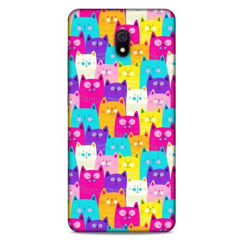Lopard Xiaomi Redmi 8A Uyumlu Kılıf Kediler (34) Slim Armor Kılıf Rengarenk