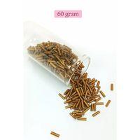 Uzun Boru Kesme Boncuk Çap 2mm Uzunluk 10 mm - 60 Gram - Gold - BNC287