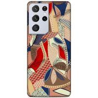 Lopard Samsung Galaxy S21 Ultra Uyumlu Kılıf Soyut Sanat (41) Baskılı Tank Kılıf