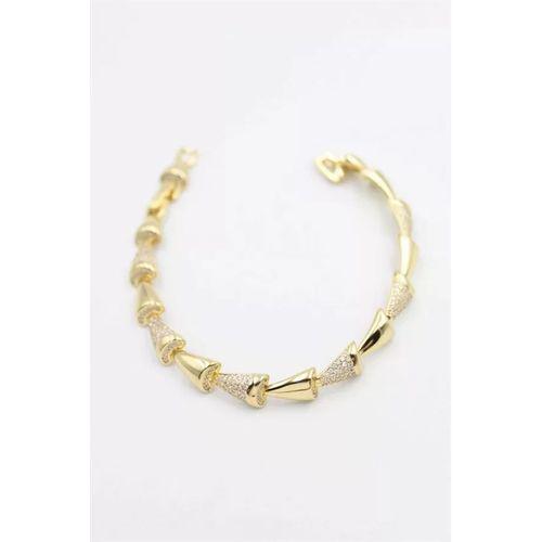 Taşlı Xuping Bileklik - Altın