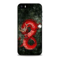 Apple Iphone 5S Kılıf Dragons (23) Ultra Koruma Kılıfı Tatoo Kırmızı Ejderha