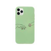 iPhone 11 Pro MAX Hand And Paw Premium Silikonlu Yeşil Telefon Kılıfı