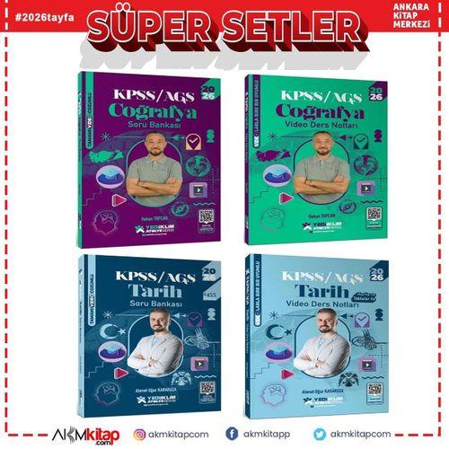 Yediiklim 2026 KPSS Tarih ve Coğrafya Atölye Video Ders Notları ve Soru Bankası Seti 4 Kitap