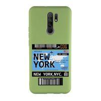 Xiaomi Redmi 9 Uyumlu New York Ticket Desenli Premium Silikonlu Lansman Telefon Kılıfı
