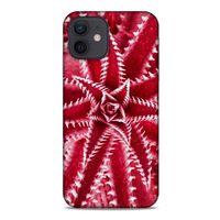 Lopard Apple iPhone 12 Uyumlu Kılıf Bahar (27) Tasarımlı Kılıf Kırmızı