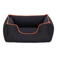 Pet Comfort Alpha  Kedi ve Köpek Yatağı Siyah w Turuncu Biye S 60x50cm