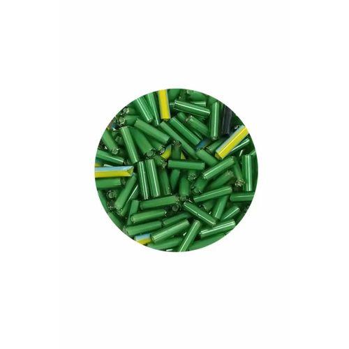 Uzun Boru Kesme Boncuk Çap 2mm Uzunluk 10 mm - 60 Gram - Yeşil - BNC295