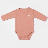 Bibaby Bibaby Biorganic Waffle Smile Bebek Body 56978 Kırmızı Kahverengi