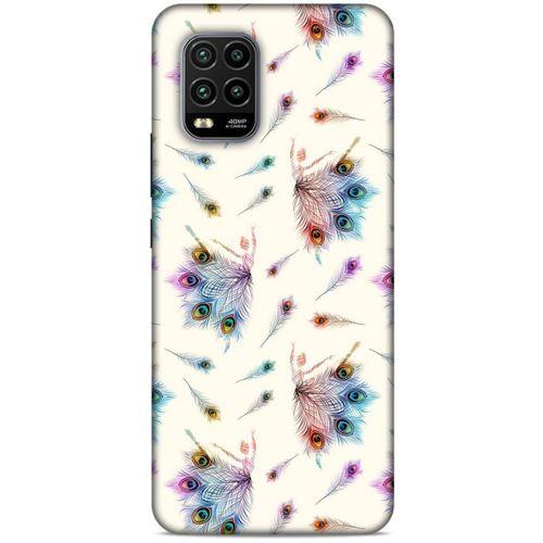 Xiaomi Mi 10 Lite Kılıf Desenli Özel Seri Tüyler (35) Fit Design Kılıf