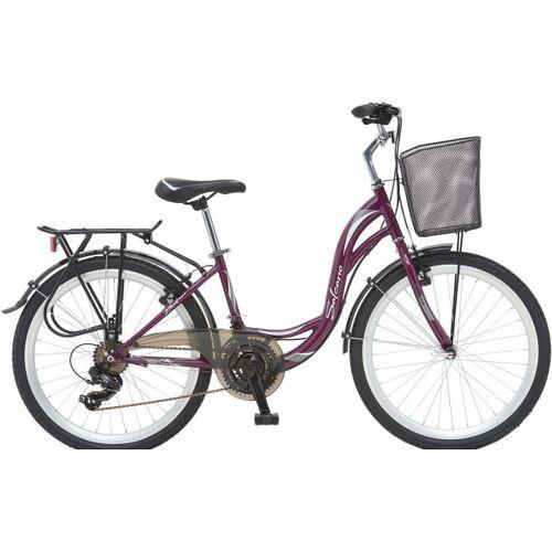 Salcano Bodrum 24 Unisex 24 Jant Şehir Bisikleti Mor Beyaz Gri