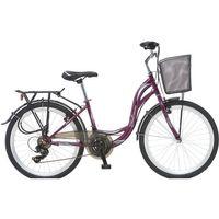 Salcano Bodrum 24 Unisex 24 Jant Şehir Bisikleti Mor Beyaz Gri