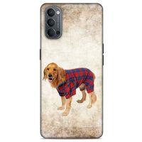Oppo Reno 4 Kılıf Köpek Kıyafetleri (47) Crystal Flex Kılıf Golden Gömlek