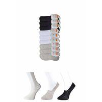 Siyah Gri ve Beyaz Erkek Babet Çorap 9 çift