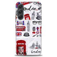 Samsung Galaxy A54 Kılıf HD Baskılı Kılıf - London Set + Tam Ekran Koruyucu