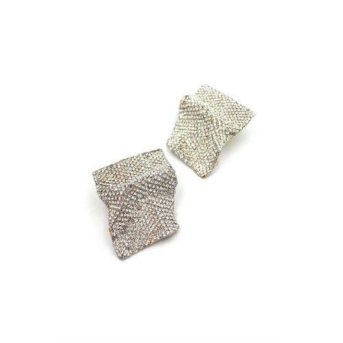 Taşlı Küpe - Beyaz