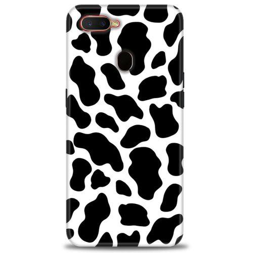 Oppo A12 Kılıf HD Baskılı Kılıf - İnek + Tam Ekran Koruyucu