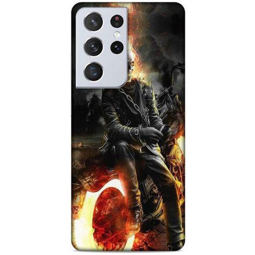 Samsung Galaxy S21 Ultra Uyumlu Kılıf Motorsiklet (16) Kalın Kılıf İskelet