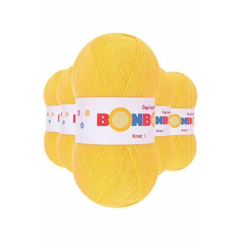 5 Adet Kristal El Örgü Lif İpi Sarı 98217