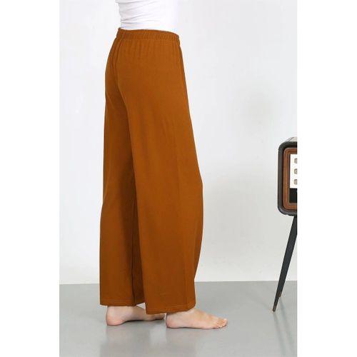 Kadın Bürümcük Kumaş Hafif-esnek Pantolon 210074 Kahve
