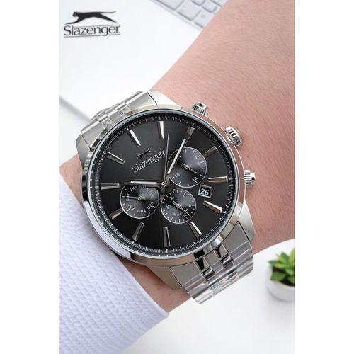 Slazenger İtalyan Tasarım Bileklik Hediyeli 2 Yıl Garantili 10 Atm Çelik Erkek Kol Saat ESE.1812.05
