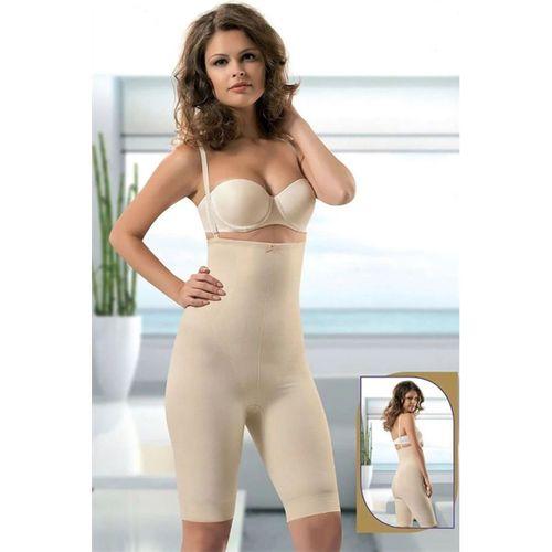 Dode Flora Şalcı Kadın Şeritli Mideli Paçalı Antibakteriyel Konforlu Uzun Tek Kat Askılı Korse (280)