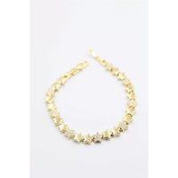 Taşlı Yıldız Bileklik - Altın