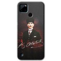 Realme C21 Kılıf Baskılı Arka Kapak - Kemal Atatürk +Tam Ekran Koruyucu